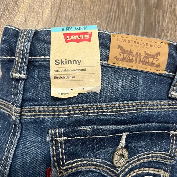 Levi’s Big  Kids Slim Boot Cut Dark Wash Jeans NWT - Picture 5 of 8